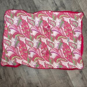 Car seat canopy pink & green cover